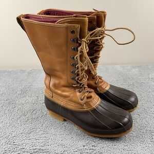 Lacrosse Boots Mens 10 Brown Leather Waterproof Duck Insulated Snow Boot USA
